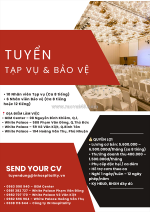 Tuyển dụng gấp – nhân viên tạp vụ & bảo vệ