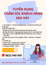 Tuyển dụng nhân viên chăm sóc khách hàng sau vay