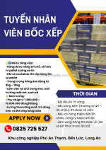 Tuyển nhân viên bốc xếp – làm việc tại bến lức, long an