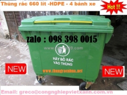Ứng dụng của thùng rác 660l trong thực tế - vx