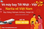 Vé máy bay tết nhật việt từ narita nhật bản về việt nam