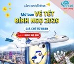 Vietravel airlines chính thức mở bán vé tết bính ngọ 2026