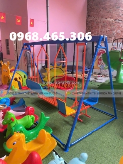 Xích đu mầm non, xích đu 3 con giống trẻ em, xích đu trẻ em ngoài trời