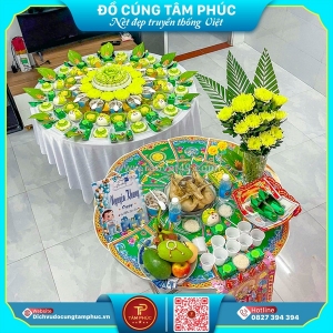 Ý nghĩa mâm cúng mụ màu xanh lá