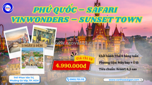 ✈ bay ngay đến phú quốc trải nghiệm safari, vinwonders sunset town chỉ từ 4.990k