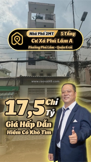 💰 giá tốt! nhà 5 tầng – 2 mặt tiền phú lâm a - hợp đồng thuê cao – chỉ 17,5 tỷ