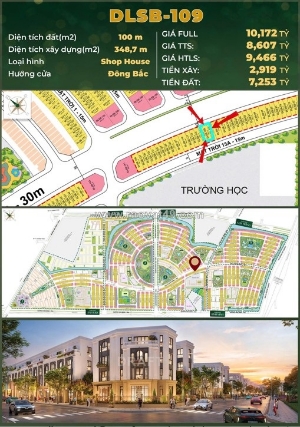 🌟 shophouse 4 tầng – dlsb-109  đại lộ sao băng 30m – vinhomes golden city