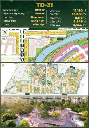 🌟 shophouse 4 tầng – td-31  trục đường tự do 60m – vinhomes golden city