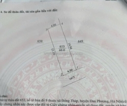 60m đất đồng tháp - đan phượng - hà nội. ô tô đã cửa giá cho nhà đầu tư