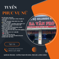 Ba văn bida – tuyển gấp nhân viên phục vụ nữ