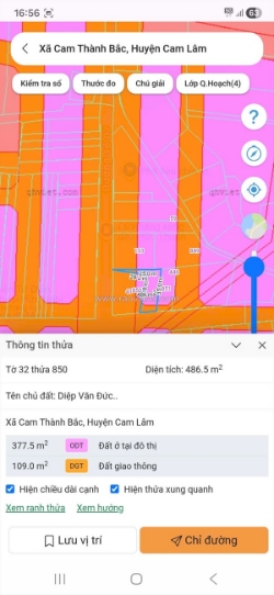 Bán đất chính chủ -  giá đầu tư - xã cam thành bắc, cam lâm, khánh hòa