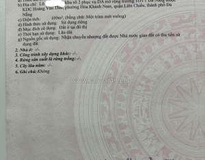 Bán đất mặt tiền đường 5,5m đà sơn 5 - gía đầu tư - gần trường đại học duy tân