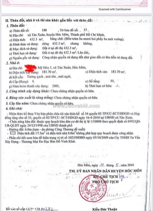Bán đất thổ cư 432m² – xã tân xuân, hóc môn 💥 giá 13 tỷ