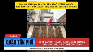 Bán nhà hxh sơn kỳ q.tân phú 82m², 3tầng, 8.89 tỷ - gần aeon