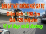 Bán nhà mặt đường tại ngô gia tự, 198m2, giá cực tốt chỉ 120 triệu/m2,