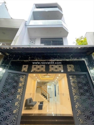 Bán nhà mới, hxh 5m hồ biểu chánh- huỳnh văn bánh, 4x14m, 4 tầng, 4pn, 12,6 tỷ