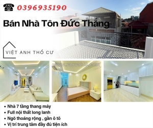 Bán nhà phố tôn đức thắng, 7 tầng, ngõ thoáng, gần ô tô, giá: 13.7 tỷ, lh:
