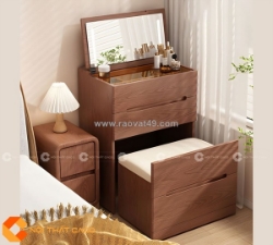 Bàn trang điểm gỗ công nghiệp mdf thông minh, hiện đại