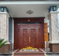 Báo giá cửa thép vân gỗ 4 cánh – cửa chính hiện đại