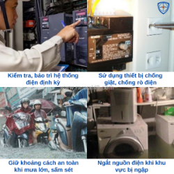 Bảo hộ điện eco3d hướng dẫn các biện pháp an toàn điện mùa mưa bão, ngập lụt
