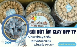 Bảo quản hạt điều với gói hút ẩm clay opp