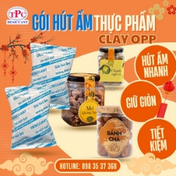 Bảo quản thực phẩm sấy và đồ ăn vặt hiệu quả với gói hút ẩm clay thịnh phong