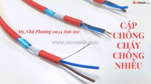 Cáp chống cháy chống nhiễu 2x1.0 mm2, bs6387, iec 60331