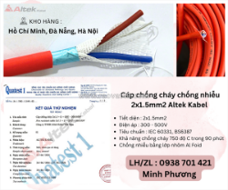 Cáp chống cháy chống nhiễu 2x1.5 altek kabel hà nội, đà nẵng, hồ chí minh