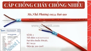 Cáp chống cháy chống nhiễu tiêu chuẩn bs6387, iec 60331