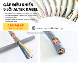 Cáp điều khiển 5x0.5/5x0.75/5x1.0/5x1.5 altek kabel