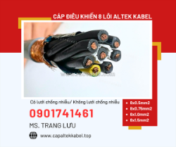 Cáp điều khiển 8x0.5/8x0.75/8x1.0/8x1.5 altek kabel