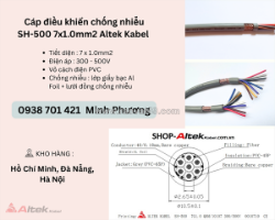 Cáp điều khiển chống nhiễu sh-500 7x1.0mm2 altek kabel đà nẵng, hà nội, hải phòng