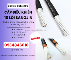 Cáp điều khiển sangjin 10x0.5/10x0.75/10x1.25/10x1.5