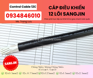 Cáp điều khiển sangjin 12x0.5/12x0.75/12x1.25/12x1.5/12x2.5