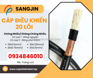 Cáp điều khiển sangjin 20x0.5/20x0.75/20x1.25/20x1.5