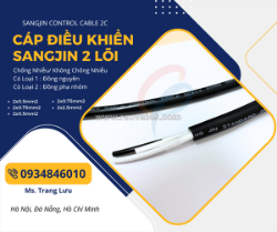 Cáp điều khiển sangjin 2x0.5/2x0.75/2x1.25/2x1.5/2x2.5