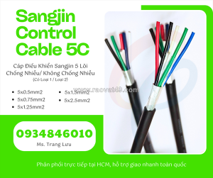 Cáp điều khiển sangjin 5x0.5/5x0.75/5x1.25/5x1.5/5x2.5