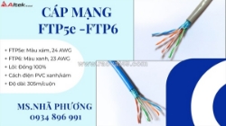 Cáp mạng chống nhiễu ftp6 24awg/ ftp5e 23awg 8 lõi.
