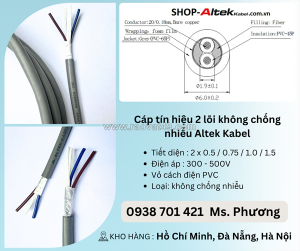 Cáp tín hiệu 2 lõi không chống nhiễu altek kabel tại đà nẵng, hà nội, hồ chí minh