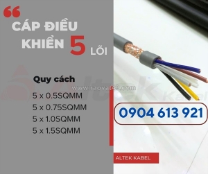 Cáp tín hiệu / cáp điều khiển 2x0.5/2x0.75/2x1.0/2x1.5  altek kabel