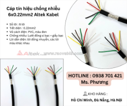 Cáp tín hiệu chống nhiễu 6x0.22mm altek kabel đà nẵng, hà nội, hồ chí minh