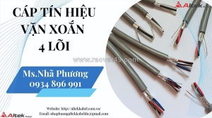 Cáp tín hiệu vặn xoắn  awg 4 lõi altek kabel đà nẵng – huế - quảng trị