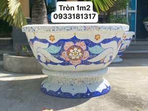 Chậu hoa cẩn sành sứ thế sơn