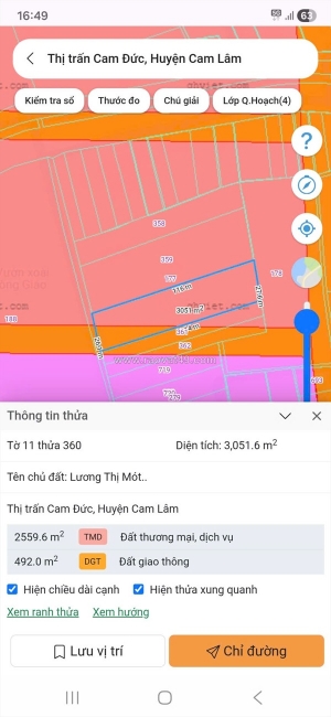 Chính chủ bán lô đất vị trí đẹp thị trấn cam đức, cam lâm, khánh hòa