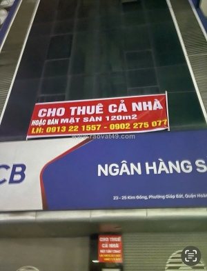 Chính chủ bán nhà mặt phố kim đồng – phường tương mai, hoàng mai, hà nội
