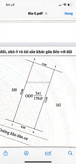 Chính chủ cần bán 176m² đất tại thôn bến sơn – tt. yên lập – h. yên lập – phú