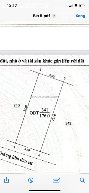 Chính chủ cần bán 176m² đất tại thôn bến sơn – tt. yên lập – h. yên lập – phú