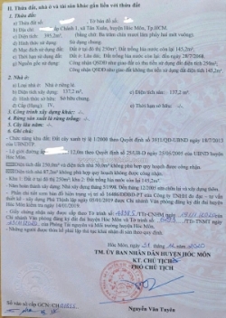 Chính chủ cần bán lô đất kèm nhà tại xã tân xuân, hóc môn, hồ chí minh