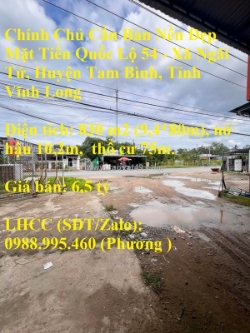 Chính chủ cần bán nền đẹp mặt tiền quốc lộ 54 - xã ngãi tứ, huyện tam bình,