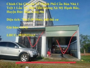 Chính chủ chuyển về thành phố cần bán nhà 1 trệt 1 lầu mặt tiền đường mỹ hạnh